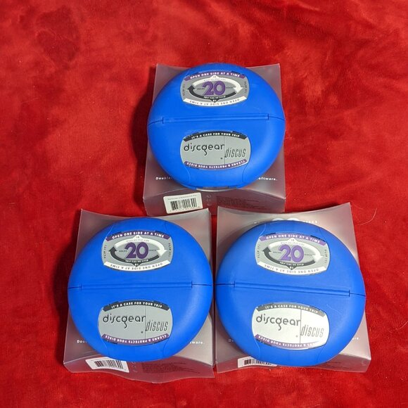 Discgear 20 CD DVD Case x3 blue - Picture 2 of 5